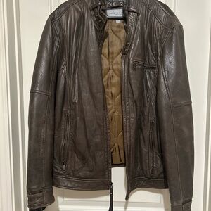 Marc New York Dark Brown Leather Jacket